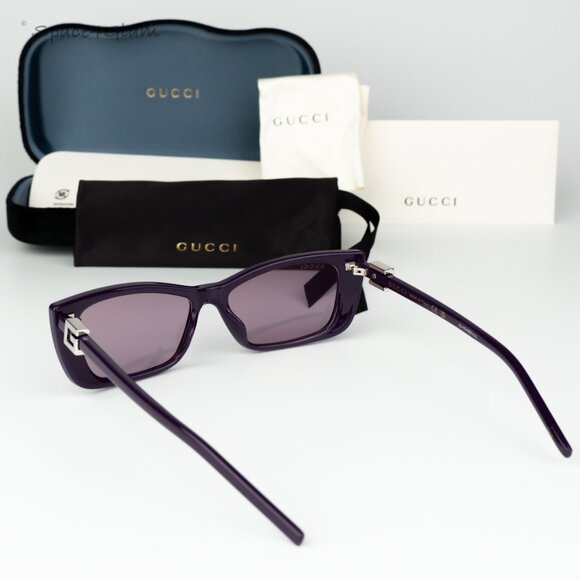 Gucci Women Sunglasses Violet Mirror Cat Eye GG1681S 005 BRAND NEW